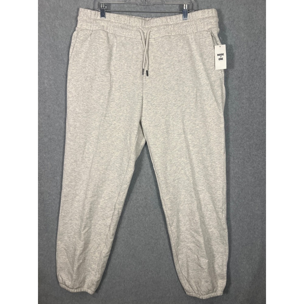 Mode of One Mens Light Grey Sweatpants Joggers‎ Pants XXL Made in Vietnam